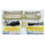 (2) Vintage Fred Arbogast Hula Popper Fishing