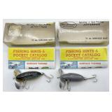 (2) Vintage Fred Arbogast Jitterbug Fishing Lure