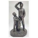 "The Caddie" Cold-Cast Bronze Golf Sculpture