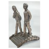 "Crossing The Bridge" Bronze Golf Sculpture