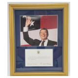 Framed "Happy Birthday" Note From Ronald Reagan
