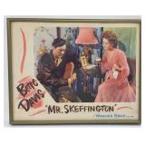 Framed 1944 "Mr. Skeffington" Lobby Card