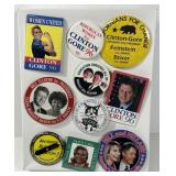 Lot Of Vintage 1996 Bill Clinton Campaign Buttons
