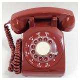 Vintage ITT Burgandy Desk Phone Model 500