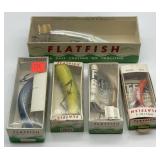 Lot Of Vintage Helins Musky Flatfish Fishing
