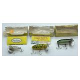 Lot Of 3 Vintage Fred Arbogast Jitterbug Fishing