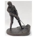 Genesis Water Hazard Bronze Finish Golf Sculpture