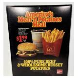 Vintage McDonalds Double Sided SignMeasures
