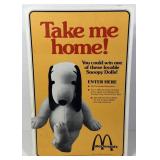 Rare Vintage McDonalds Snoopy Doll Countertop