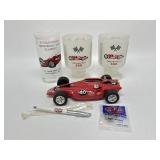 Lot Of Vintage Indy 500 Turbine Glassware / Model