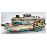 Vintage Modern Toys Tin Litho Queen River Boat