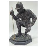 Large Putting Bronze Finish Golf Sculpture