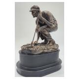 Putting Bronze Finish Resin Golf Sculpture