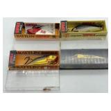 Lot Of Vintage Rapala Fishing Lures In Boxes