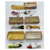 Lot Of 6 Vintage Bomber Fishing Lures In Boxes w/