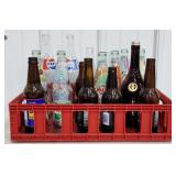 Vintage Plastic Coca-Cola Crate W/ Mixed Bottles