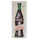1988 Coca-Cola Bottle Tin Thermometer In Box
