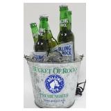 Rolling Rock "Bucket Of Rocks" Lighted Bar Display