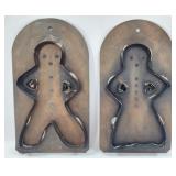(2) Pfaltzgraff Village Gingerbread Man Molds
