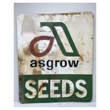 4ft Vintage Asgrow Seeds Metal Farm Sign