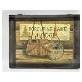 Hanging Fishing Lure Canvas Display Sign