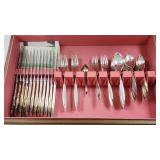 73 Pc Mid Century Oneida Silverplate Flatware Set