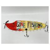 Large ï¿½Gone Fishingï¿½ Fishing Lure Hanging Wall