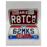 Lot Of Metal Motorcycle License Plates