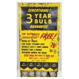 Vintage Metal Light Bulb Counter Display