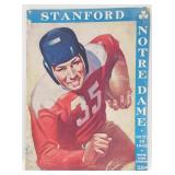 1942 Stanford Vs. Notre Dame Football Program