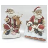 (2) Melody In Motion Animated Santa Sculptures