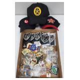 (60) Mixed Subject Patches-Pins-Badges-Caps
