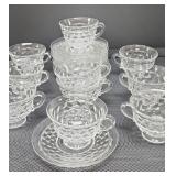 Ten Fostoria American Cup & Saucer Sets