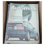 Large Collection Of Autoweek Magazines. The Box