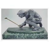 Golfer Putting Bronze Sculpture