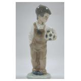 Lladro Nao "Wanna Play" Boy Soccer Figurine NIB