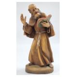 Italian Anri Carved Wood Monk Preaching Figurine