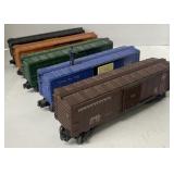 (P) Lot Of Assorted Lionel Colored Boxcars