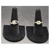 (AD) Sterling Silver Gemstone Rings Total Weight