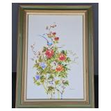 (W) Framed Ho Chu Oil Painting On Canvas