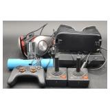 (O) Steel Series Game Controller, VR Goggles,