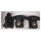 (Q) Vintage Kellogg Black Wall Telephone