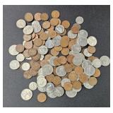 (A) Canadian Coins 1 Cent, 5 Cent, 10 Cent, 25