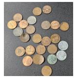 (A) Penny Lot Includes 1943 Steel, Wheat Pennies,