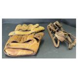 (P) Vintage Hardened Steel Ice Skates, Vintage