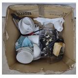 (K) Lot of Silverware, Can Openers, Plates,