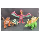 (O) Lot of Fisher Price Posable Dinosaur Toys and