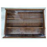 (F) Wood Display With Clear Plastic Panel