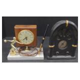 (AA) Vintage Plug In Clock Stand and Vintage