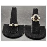 (AD) Sterling Silver Fashion Rings With White